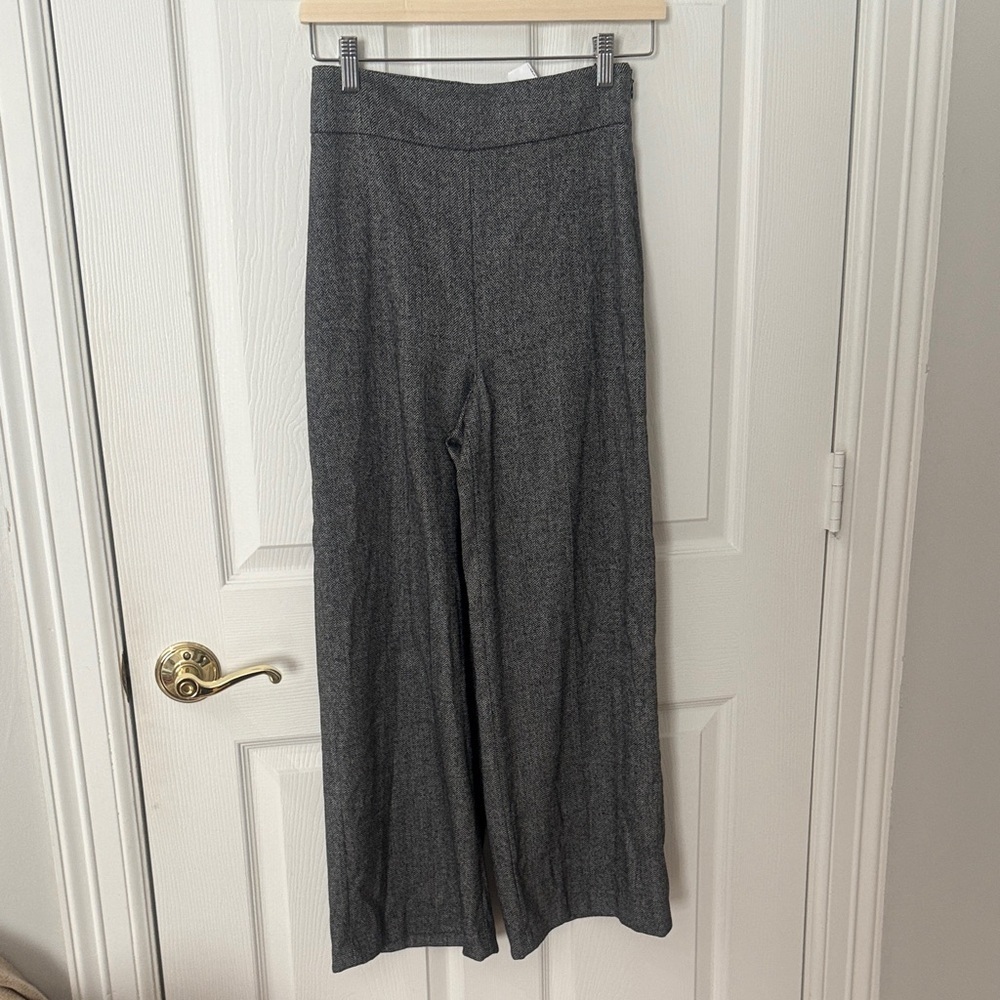Zara Charcoal Wide-Leg Women's Pants